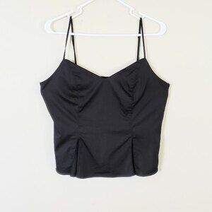 Elizabeth and James Women's Black Strappy Tank Size L